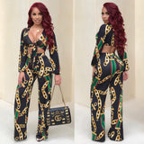 Gold Chains Two Piece Set