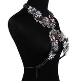 Flower Embroidered Body Chain