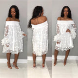 White off the Shoulder Cute Dress